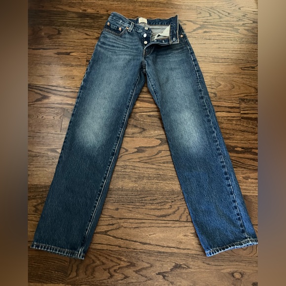 Levi’s 501 Original 90’s Mid-rise Straight Leg Denim Jeans. Size 24 - Picture 10 of 14